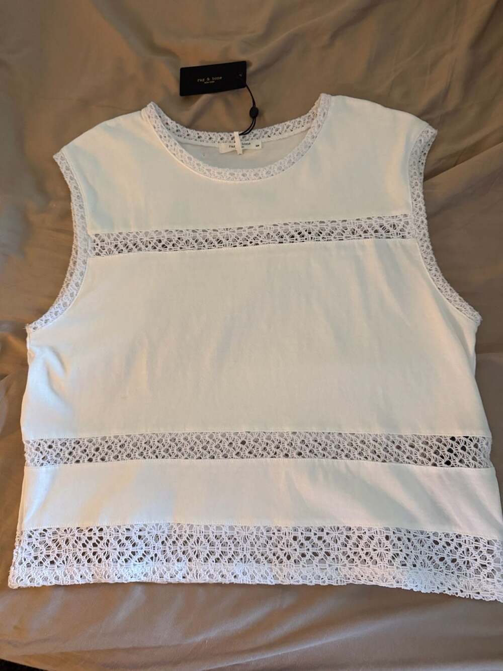 Rag & Bone Rosie Muscle Tank Top White Size S
